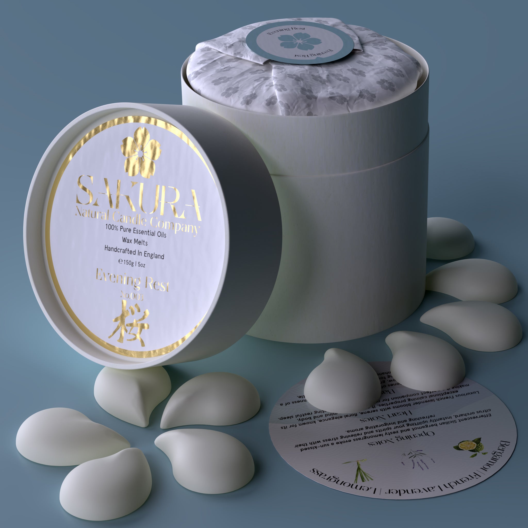 Evening Rest Wax Melts with Lavender, Bergamot & Lemongrass – 20 Petal Pack