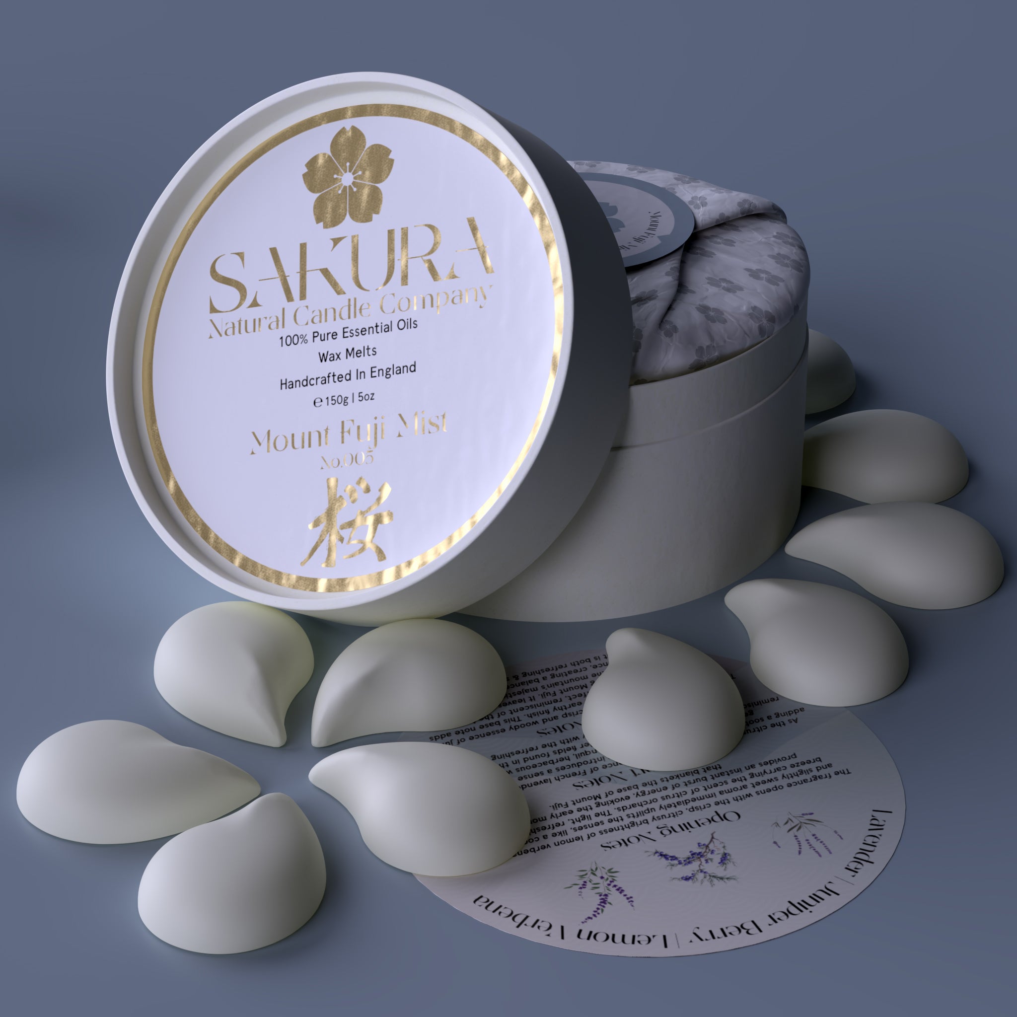 Mount Fuji Mist Wax Melts with Lavender, Lemon Verbena & Juniper Berry – 10 Petal Pack