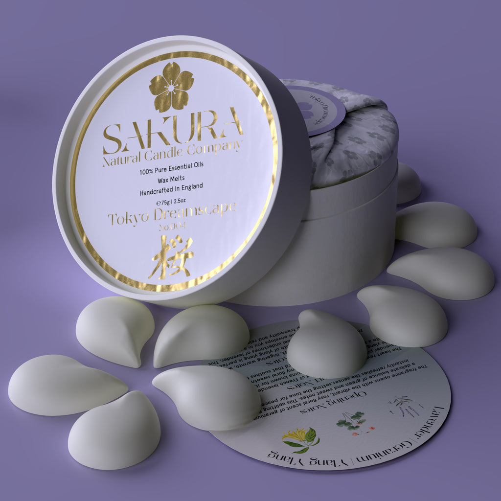 Tokyo Dreamscape Wax Melts with Lavender, Geranium & Ylang Ylang – 10 Petal Pack