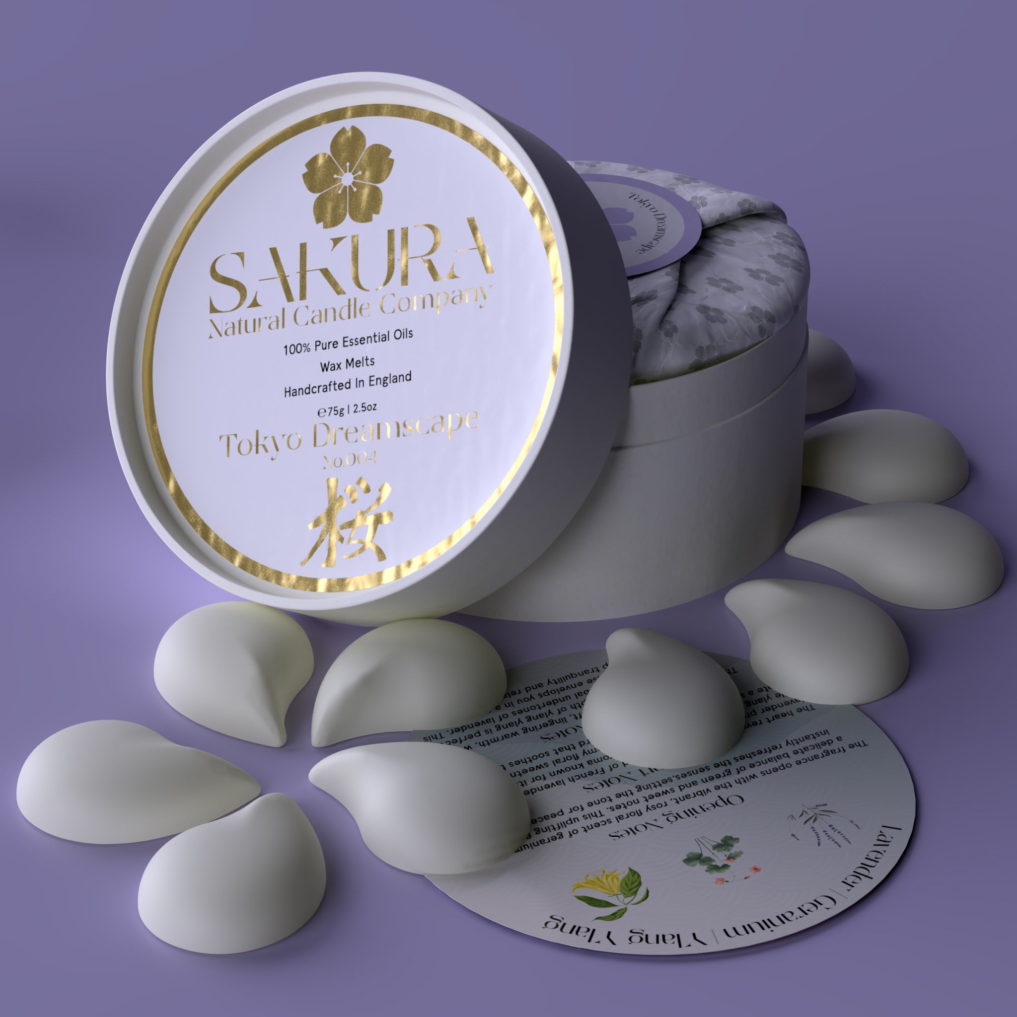 Tokyo Dreamscape Wax Melts with Lavender, Geranium & Ylang Ylang – 10 Petal Pack